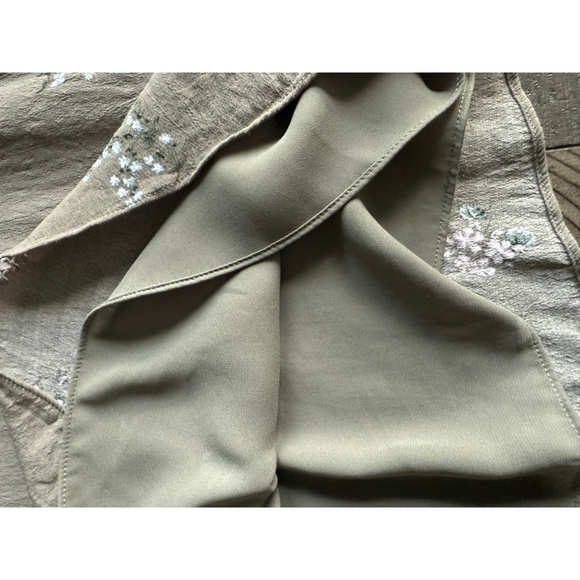 Vince Camuto Olive Green Floral Print Shift Dress Size 10 - Picture 8 of 10